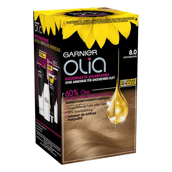 Краска для волос Garnier Olia, оттенок блонд 8.0