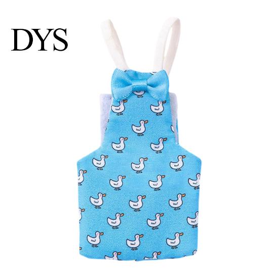 Cartoon Print Parrot Nappy Diaper, Cute Bird Diaper with Bow, Soft Reusable Flight Suit for Cockatiels Lovebirds Budgerigars Elastic Strap