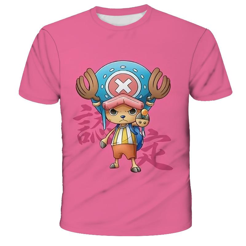 Sommer Neues Einteiliges Cartoon Cosplay T-Shirt Monkey D. Luffy Boy Kurzarm Das Lässige T-Shirt Streetwear Anime 3D-Druck T-Shirt