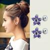 1Pc Women Cubic Zirconia Flower Ear Stud Earring Piercing Cartilage Jewelry Gift
