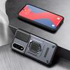KEYSION Shockproof Case for OnePlus Nord 5 5G Slide Camera Lens Protection Metal Ring Stand Phone Cover for One Plus 1+ Nord 5