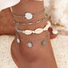 4pc/set Bohemia Shell Chain Anklet Sets For Women Sequins Ankle Bracelet On Leg Foot Trendy Summer Beach Jewelry Gifts 2023 New