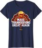 Make Thanksgiving Great Again Trump Turkey Funny Ladies' Crewneck T-Shirt