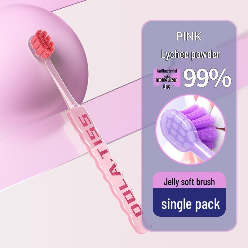 Yin Yan Forest Antibacterial Soft Bristle Toothbrush - Gum Protection, Small Head, Unisex