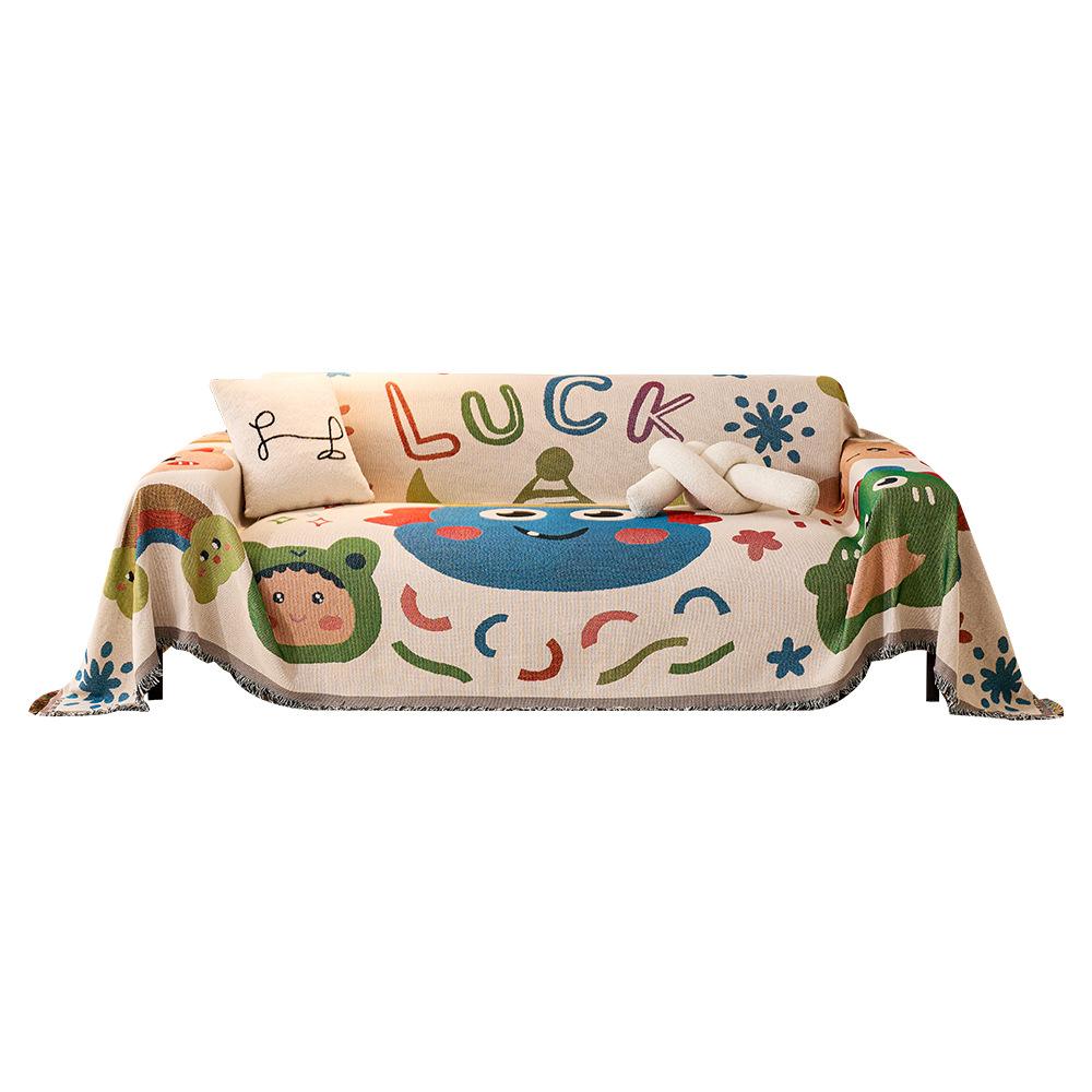Universal Multifunctional Sofa Cover Living Room Decor Sofa Slipcover Cute All-season Stain Resistance Couch Blanket Cloth
