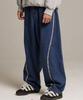 PHILIPPAKER Blue Base Wave Wide Denim Pants Blue