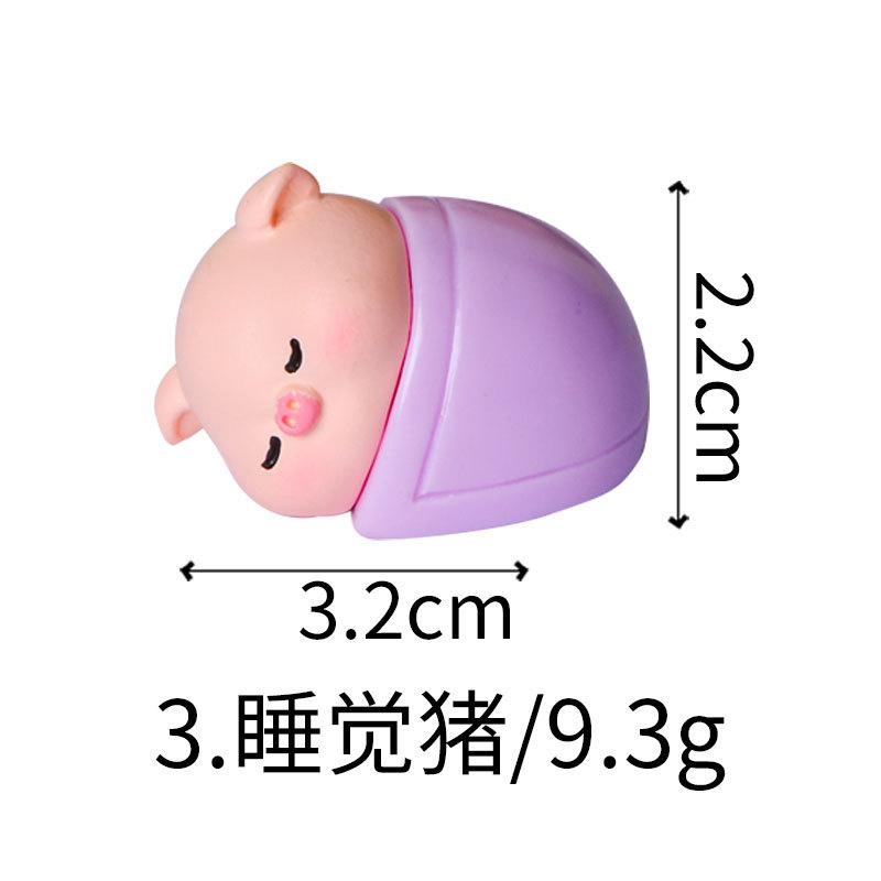 6Pcs/set Creative Cute Study Piggy Doll Miniatures Resin Animal Ornaments DIY Fairy Garden Decoration Micro Landscape