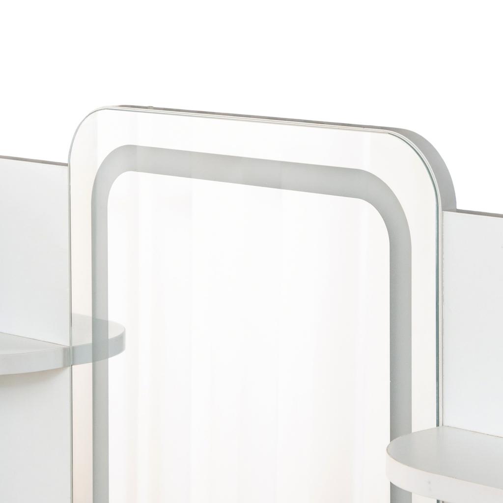 Nyana Home LED Mirror Makeup Vanity with Stool 76x130cm