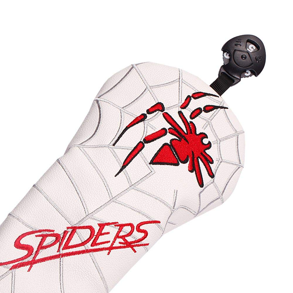 Spider Golf Headcovers Set of 4 Golf Fairway and UT Headcovers (White) - Clubs Driver, DR, 440cc, 460cc, Wood, Wood, Utility,