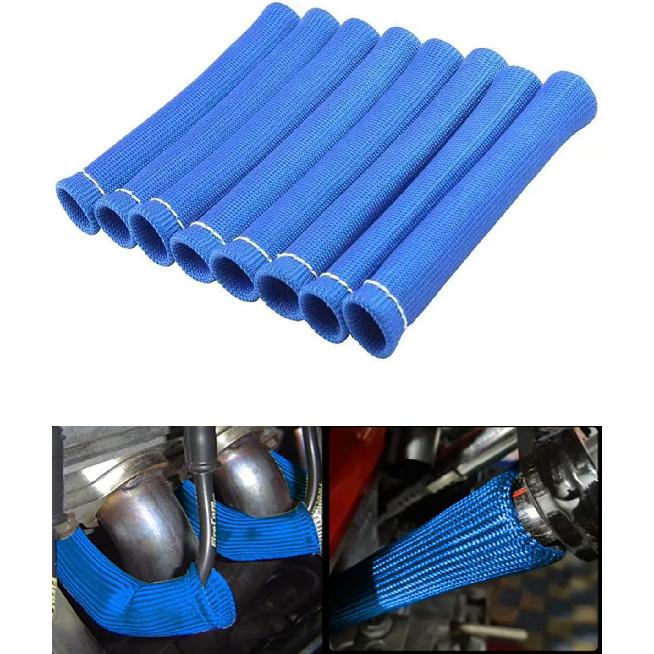 Spark Plug Wire Heat Shield - 8 PCS 2500° Spark Plug Heat Sleeve, 6 Inches Spark Plug Wire Boots Protector Protection Cover Replacement for LS1 /