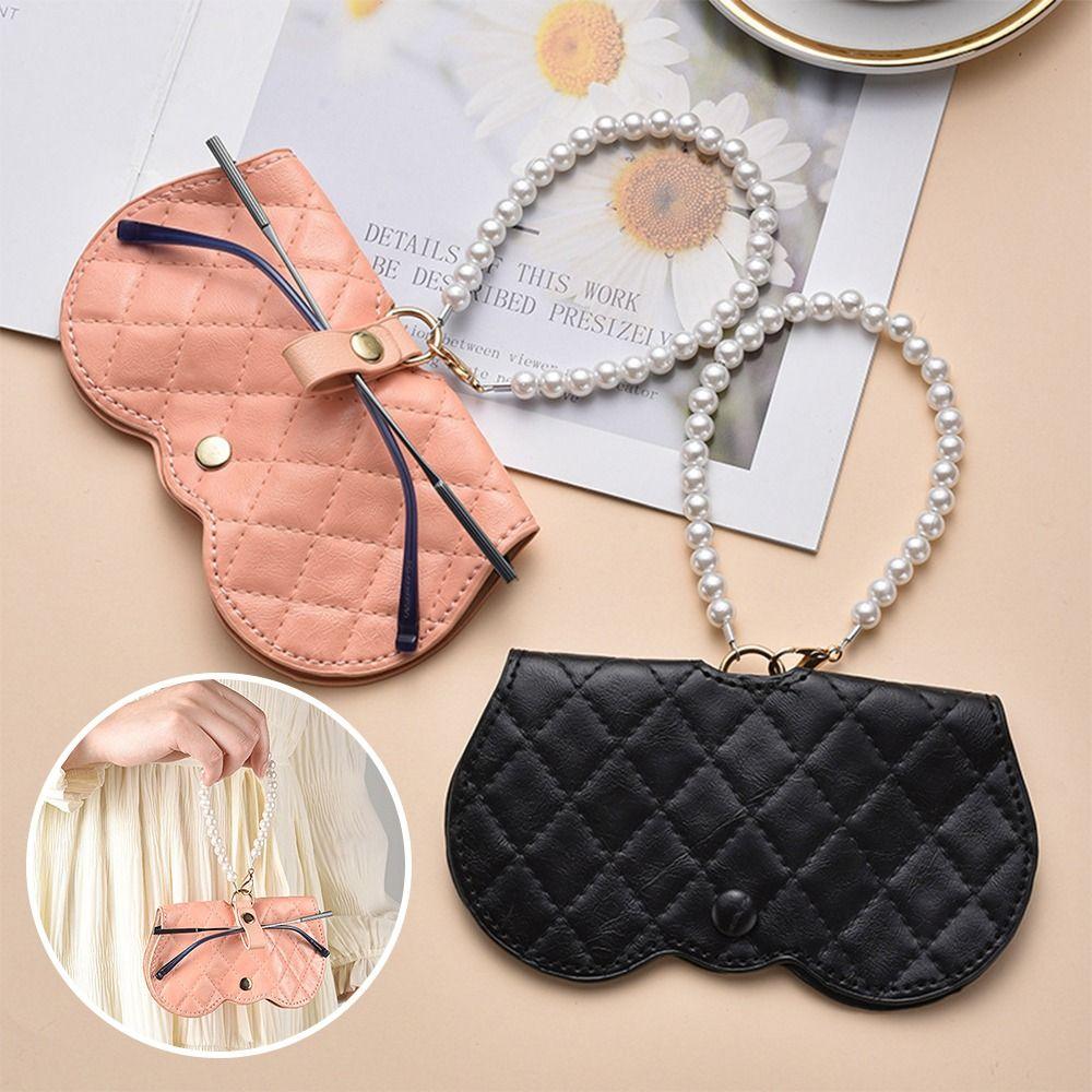 

with Lanyard Sunglasses Storage Bag Solid Color SunGlasses Holder Eyewear Accessories чорний