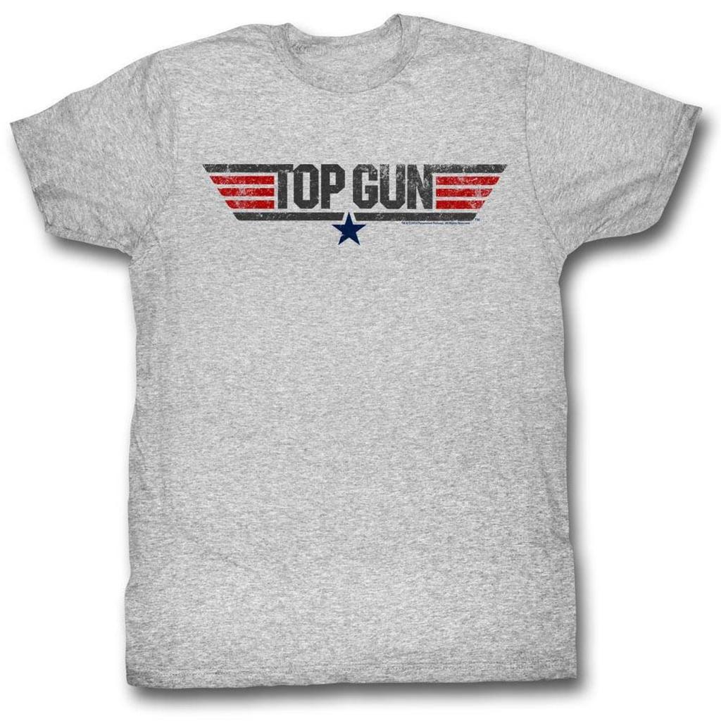 Top Gun Logo Gray Heather Adult T-Shirt