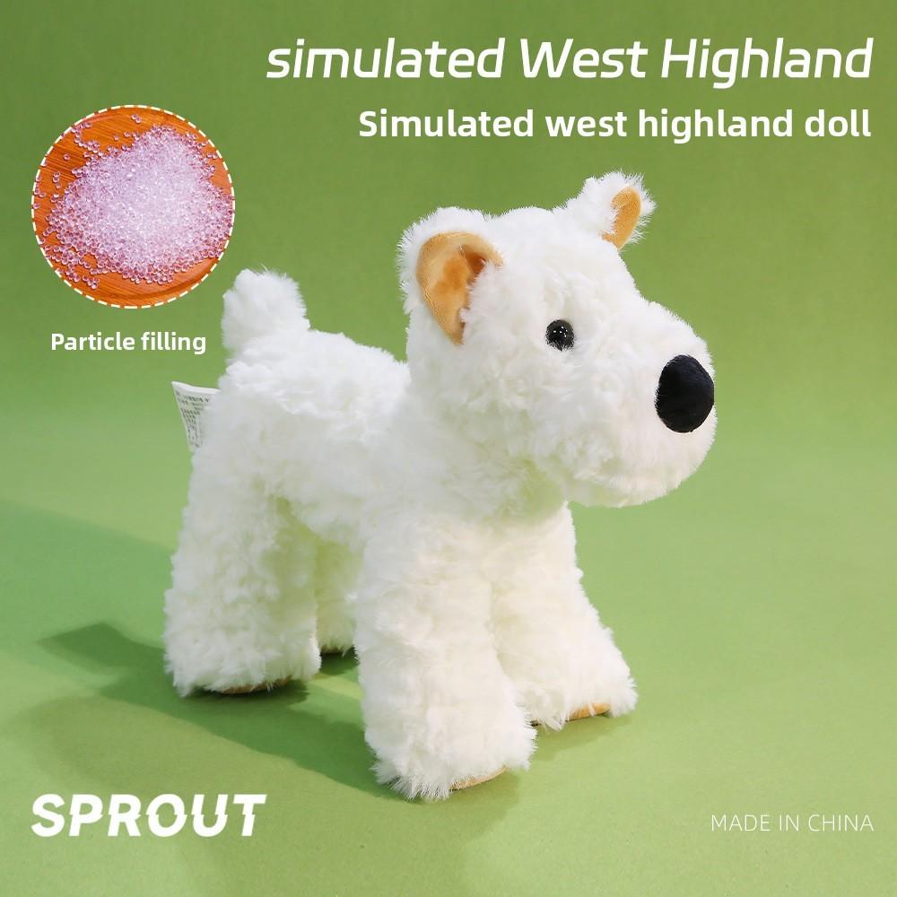 Plush West Highland Terrier Dog Toy With Super Soft Short Pile For Kids And Collectors