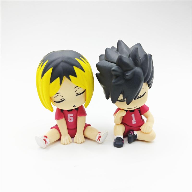 4pcs Anime Haikyuu Figures Bokuto Kotaro Akaashi Keiji Oikawa Tooru Iwaizumi Hajime Action Figures Q Version PVC Model Toys 5cm