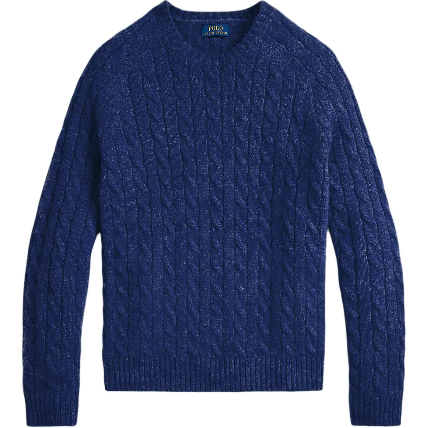

Polo Ralph Lauren Свитер мужской с длинным рукавом, Regular Fit, из замши и вязаный, с плетеным узором, 710979095-001 XXL