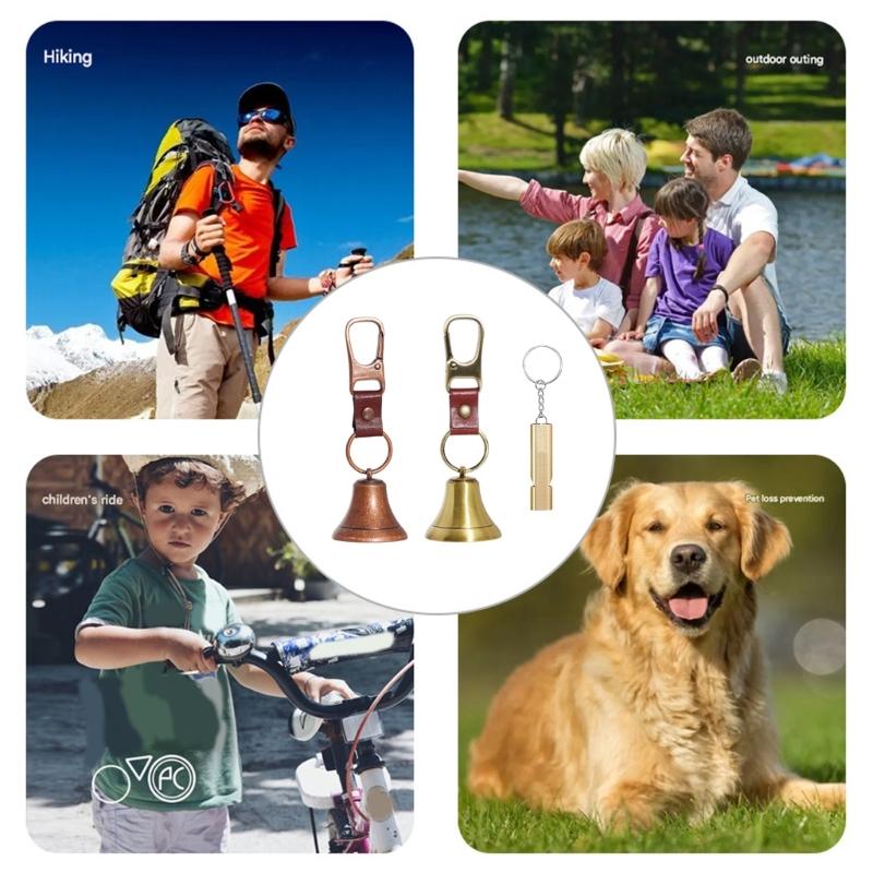 Bear Bell for Outdoor Safety Loud Ringing to Deter Wildlife Easy Clip Attachment Alloy Lightweight Design for Hiking