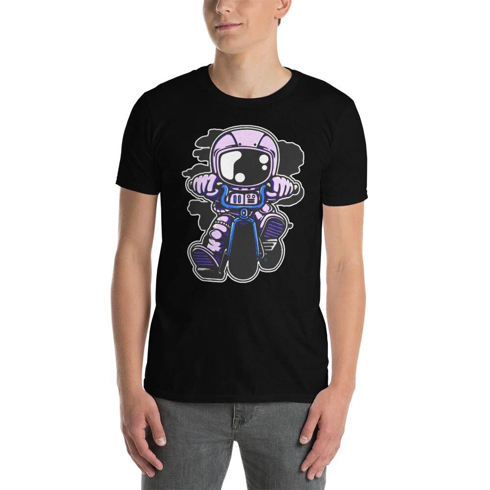 

ASTRONAUT CHILDHOOD UNIVERSE RIDER FUN GRAPHIC Short-Sleeve Unisex T-Shirt L