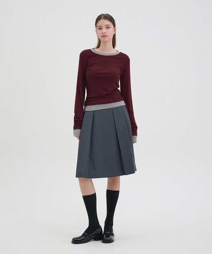 Micene Joby Pintuck Midi Skirt