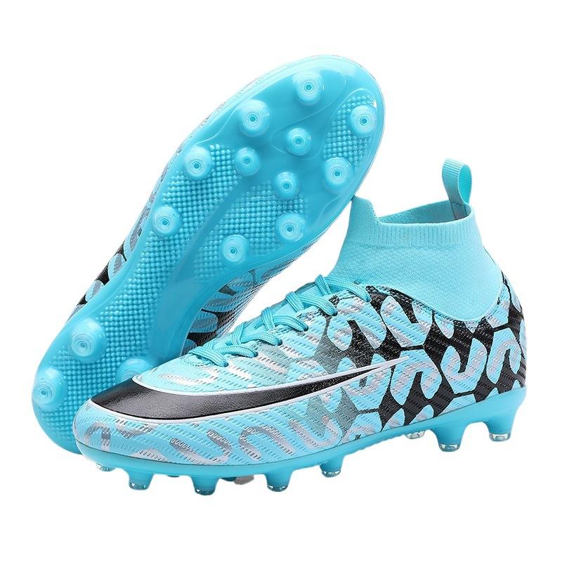 Large Size Football Shoes Men's High-top Teenage Students TF Broken Nails AG Long Nails Competition Training Sports Shoes