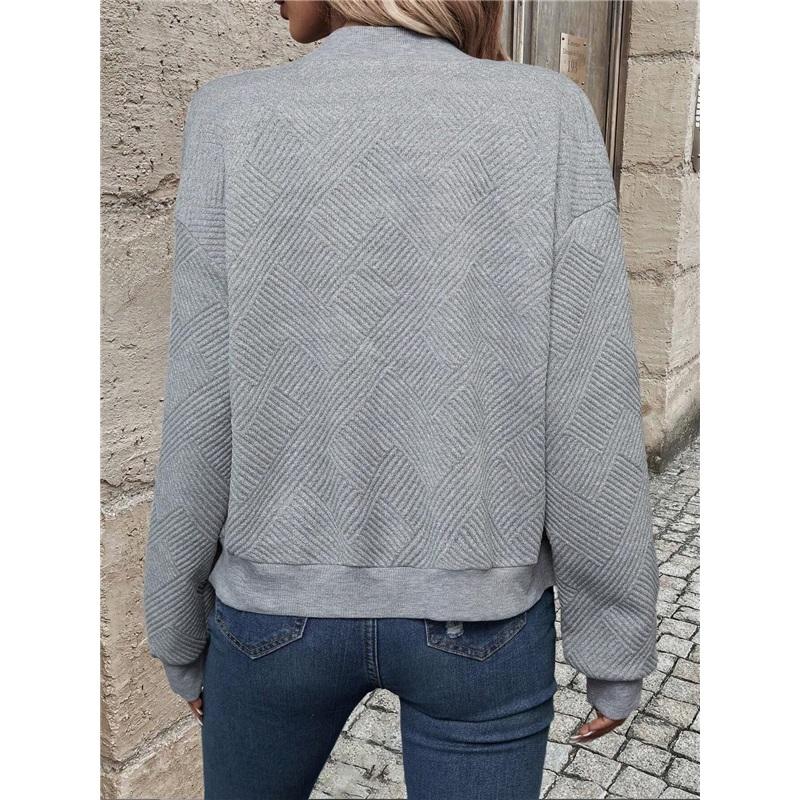 Ladies' Casual Stand Up Collar Zipper Jacket