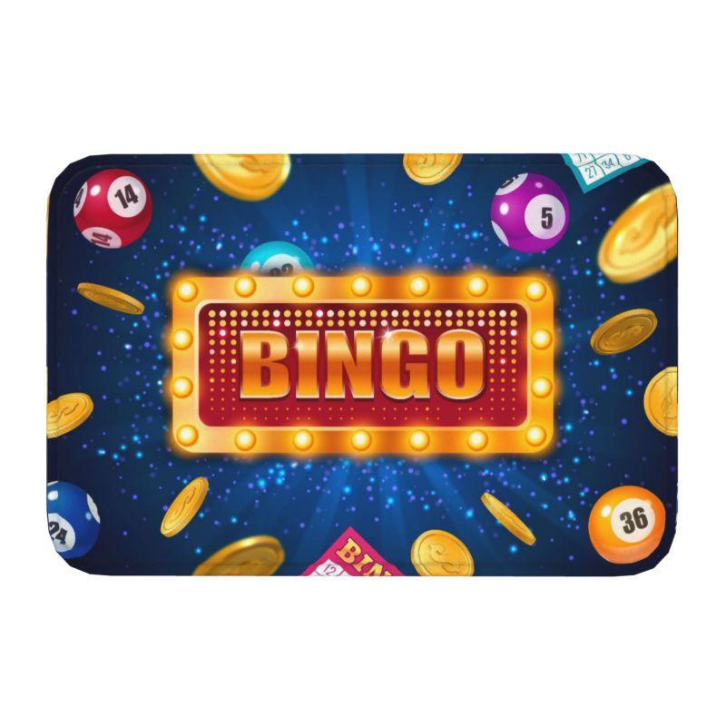Game Bingo Doormat Mat Anti-Slip Kitchen Bathroom Toilet Rug Carpet 40*60cm