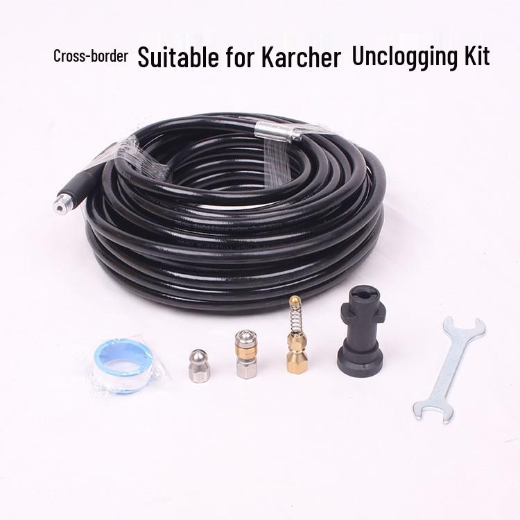 High-Pressure Sewer Jetter Kit with M22-1/4 Hose and Ground Rat Nozzle