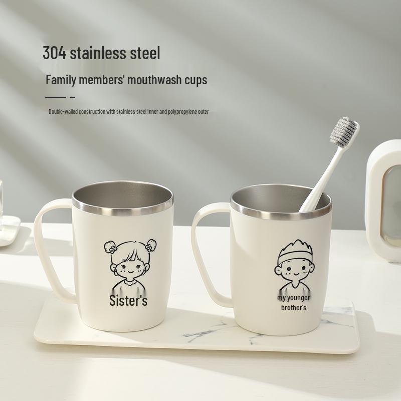 304 Stainless Steel Family Toothbrush Holder - Parent-Child Set for 3-5 Members