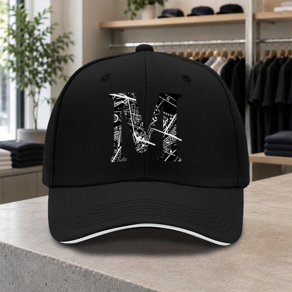 M Graffiti Baseball Cap For Men Lightweight Adjustable Duckbill Hat With Mthemed Design For Weddings Parties Birthdays