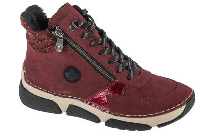 Booties, Womens Burgundy Lace-up Shoes