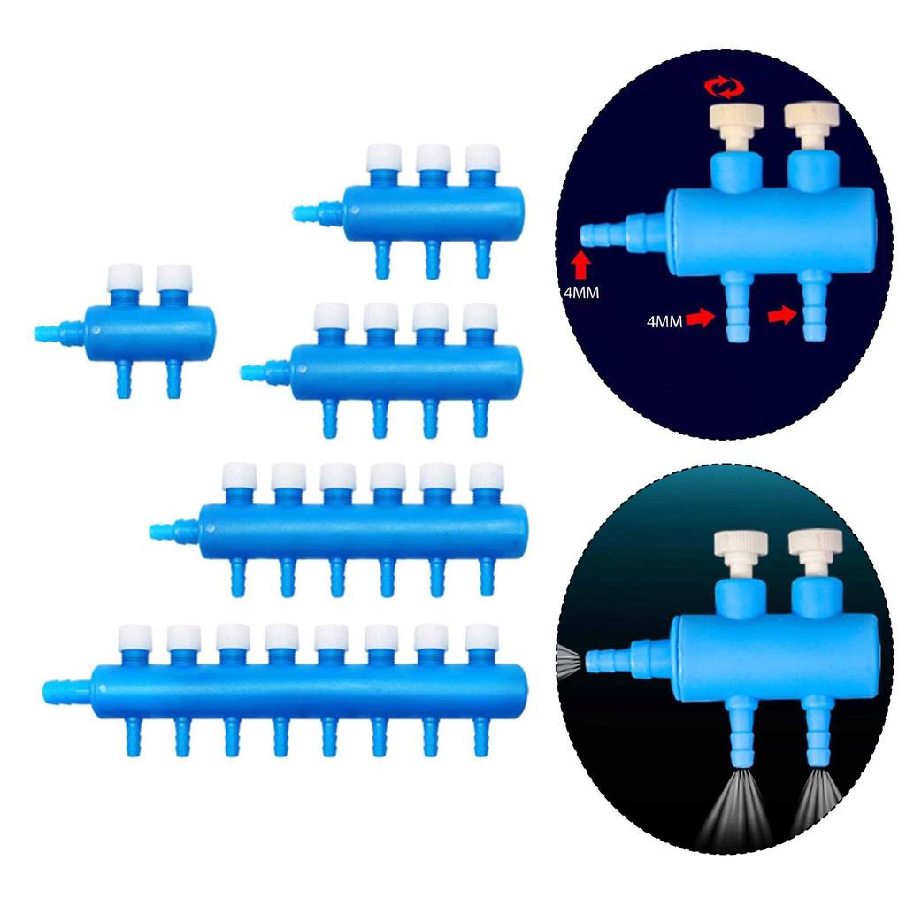 Air Pump Accessories Distributor Hose Splitter Plastic Oxygen Flow Control Valve Aquarium Air Tubing Connector for Aquariums