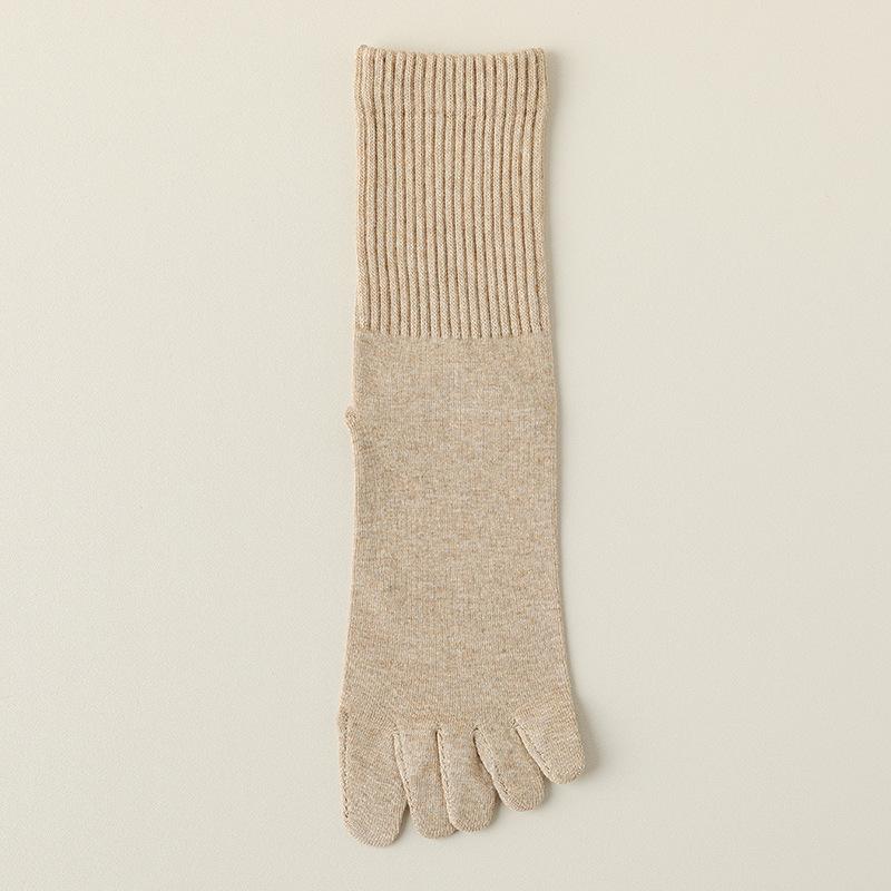 Fünf-Zehen-Socken für Herren, Herbst und Winter Reine Baumwolle Anti-Geruchs-Mittelwaden-Socken für Herren, Antibakterielle nahtlose Zehensocken für Herren