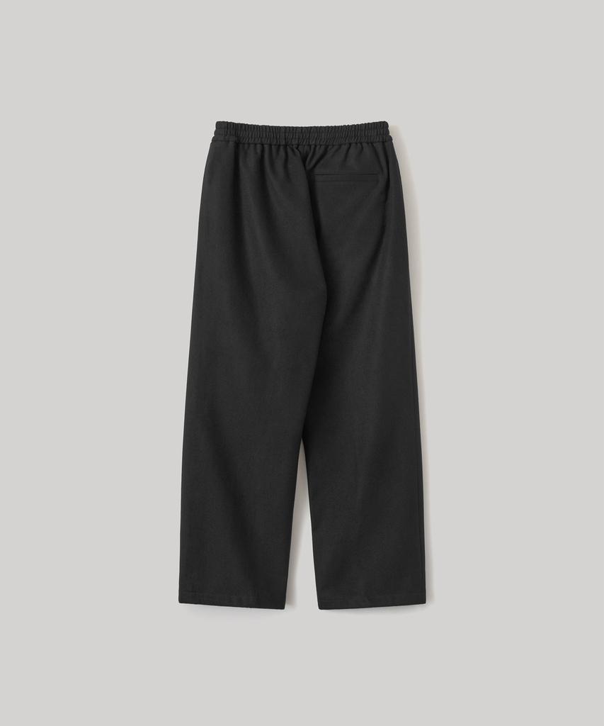 ANOTHER OFFICE Cashmere Banding Easy Pants (Black)