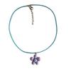 Colorful Flower Necklace Statement Pendant Necklace Floral Design Neck Jewelry Rope Necklace Perfect Gift for Women Girl
