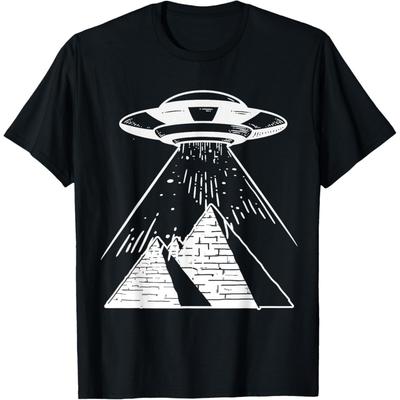 Egypt UFO Alien Abduction Egyptian Pyramids Space Science T-Shirt