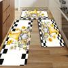 Gnome Sunflower Kitchen Rug,  Washable Non-Slip Mat for Laundry Bathroom Bedroom Living Room Entryway Decor