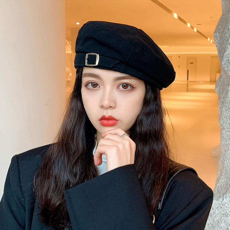 Элегантная женская черная шляпа-берет Весна Лето Берет Шляпа художника black