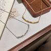 Jindian Has The Same Full Diamond Brushed Bamboo Necklace, High-End Sense Joint High Retro Collarbone Chain.
