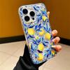 Summer Fresh Fruit Lemon Print TPU Phone Case for IPhone 16 16E 15 14 13 12 11 Pro Max XR 7 8 Plus Air Cushion Shockproof Cover