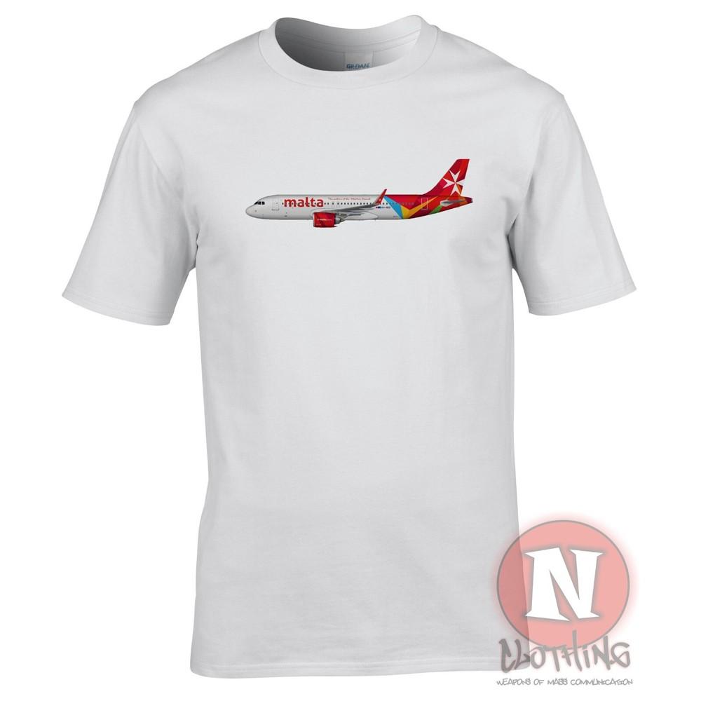 Air Malta Airbus A320 TShirt Plane Spotters Airline Crew Airports Travel Tee