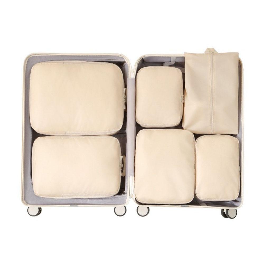 

6Pcs/Set Large Capacity Luggage Compression Bag Washable Packing Cubes Set Wardrobe Organization