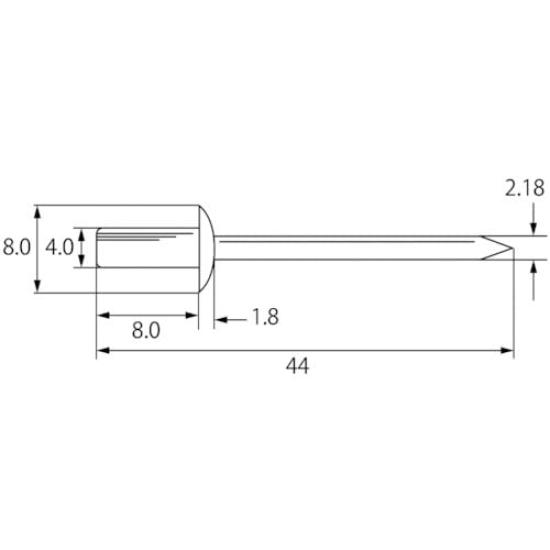 EBI Blind Shield Type NSA52C Rivets, (1000 Pieces) Aluminum/steel 5-2
