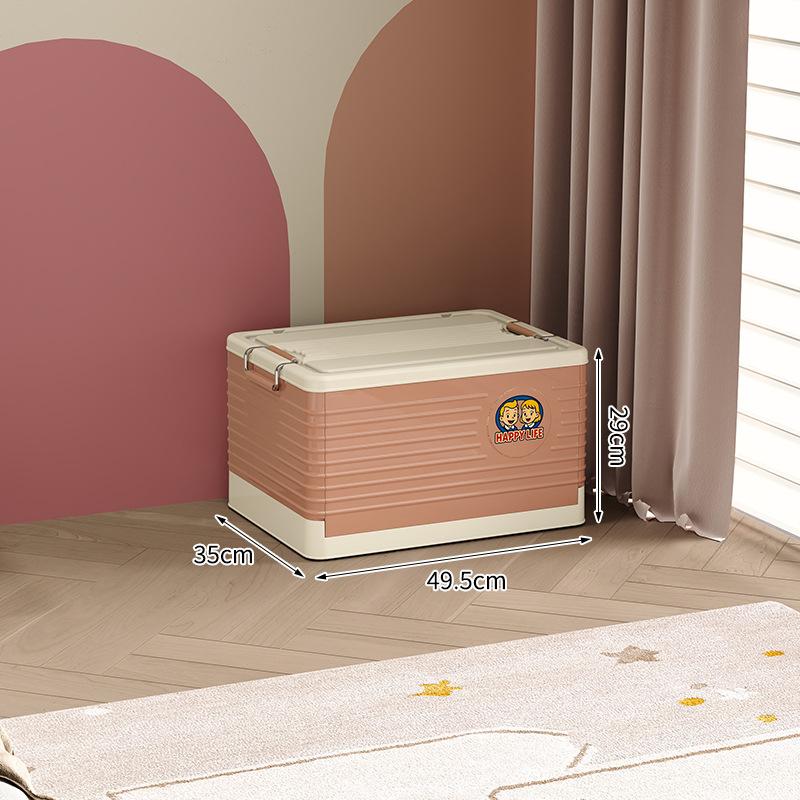 Plastic Storage Box Folding Organization Boxes Living Room Large Capacity Acrylic Case Household Living Organization Furniture