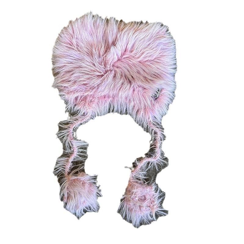 

Autumn Winter Cat Eared Plush Beanie With Warmth For Women