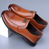 Polyurethane solid sole men's shoes spring men's leather breathable casual shoes soft sole casual shoes non-slip dad shoes