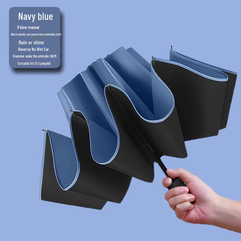 Enhanced 10-Rib Automatic Folding Umbrella - Dual-Use for Sun and Rain, Men s Business Style, Custom Logo Available