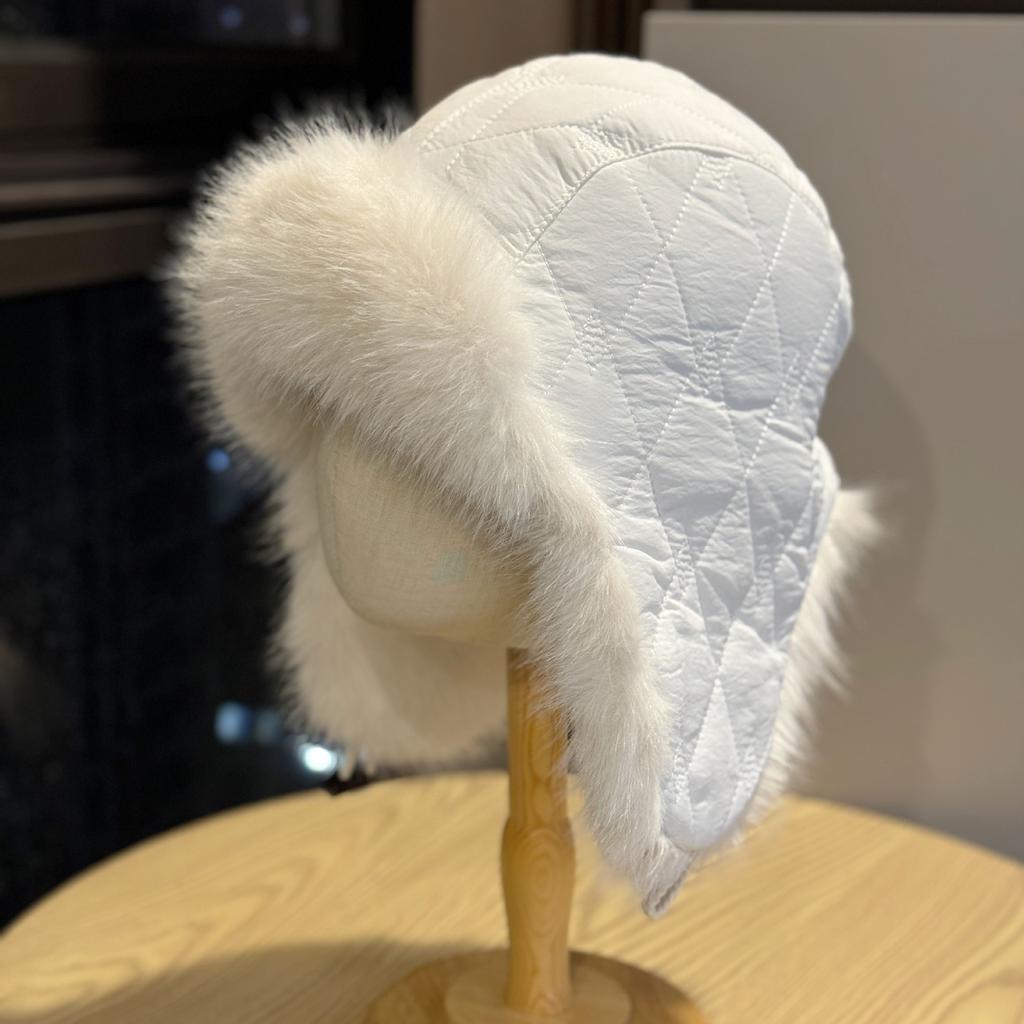 Winter Hat Women's Outdoor Windproof Warm Plush Toe Cap Plus Velvet Thickened Cold Proof Lei Feng Hat Cycling Ear Protection Hat