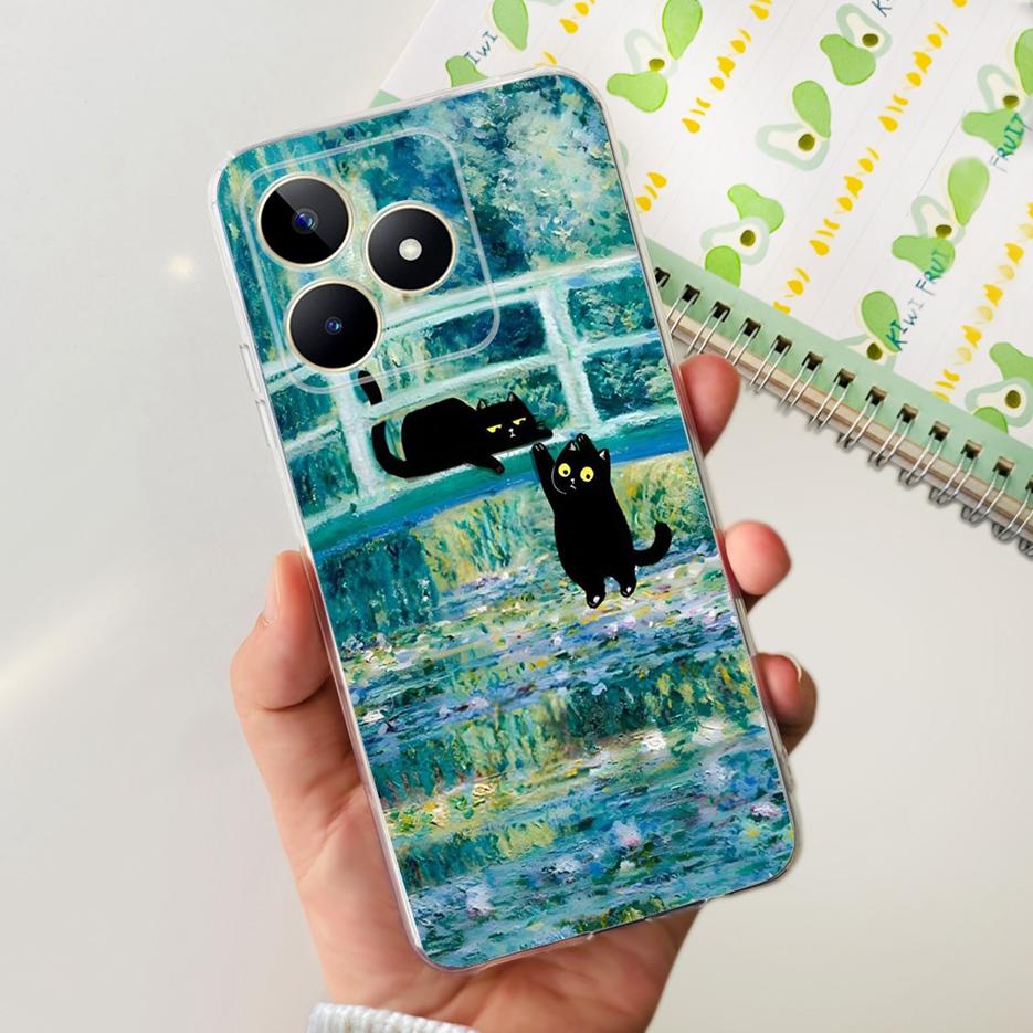 For Realme C51 C53 Case New Fashion Painted Cover Soft Silicone Phone Case For Realme C53 C 51 RealmeC51 RealmeC53 Fundas Bumper