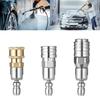 Stainless Steel 1/4Inch Quick Connect Coupling Adjustable Adapter for High Pressure Cleaners Durable & Easy To Install