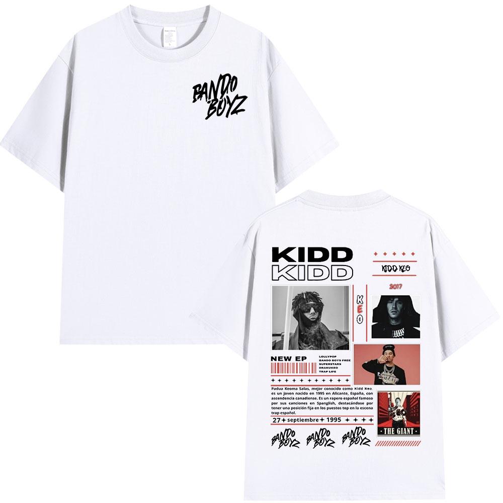 2026 Rapper Kidd Keo Bando Boyz Tour Merch T-shirts Men Fashion Hip Hop T-shirt Summer Casual Cotton Oversized T Shirts
