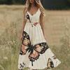Boho Summer Dresses V Neck Floral Printed Sundresses, Beach Trendy Airy Dresses For Women